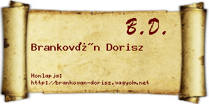 Brankován Dorisz névjegykártya
